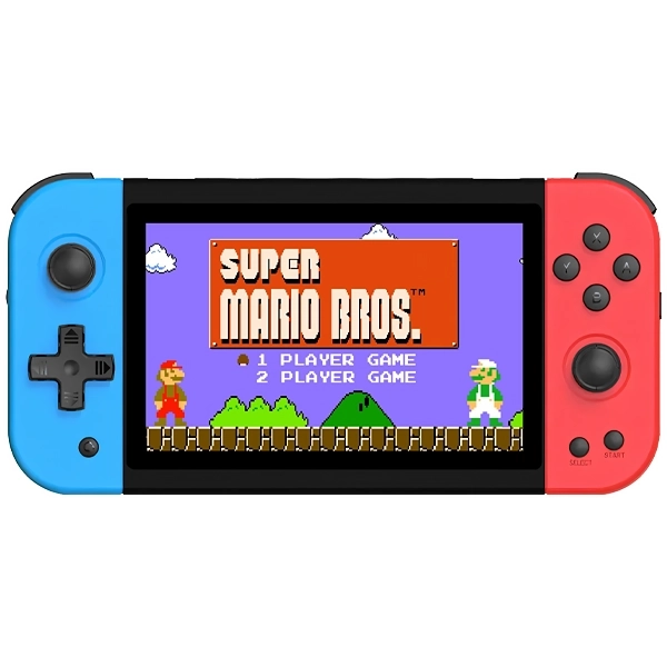 Console Portátil Powkiddy X51 de 5" com 6.000 Jogos - Azul/Vermelho (Inglês/Chinês)