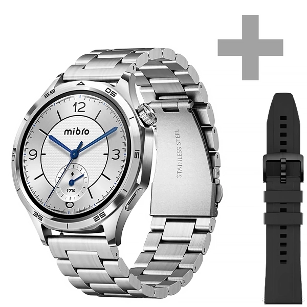 Reloj Mibro GT XPAW026 con GPS/Bluetooth - Plata + Pulsera