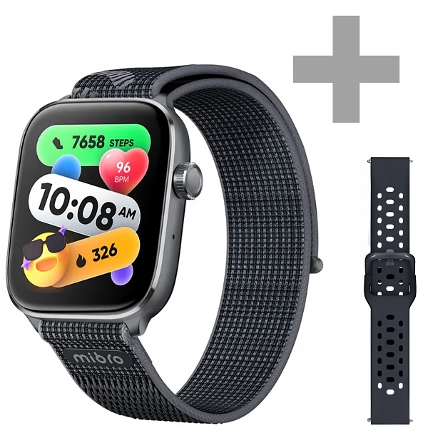 Reloj Mibro Fit XPAW027 con GPS/Bluetooth - Negro + Pulsera