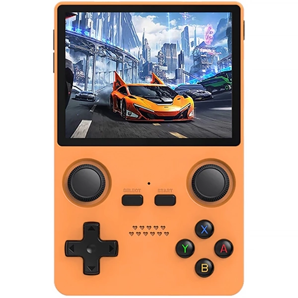 Console Portátil POWKIDDY X35S 64GB de 3.5" com 10.000 Jogos - Laranja (Espanhol/Inglês)
