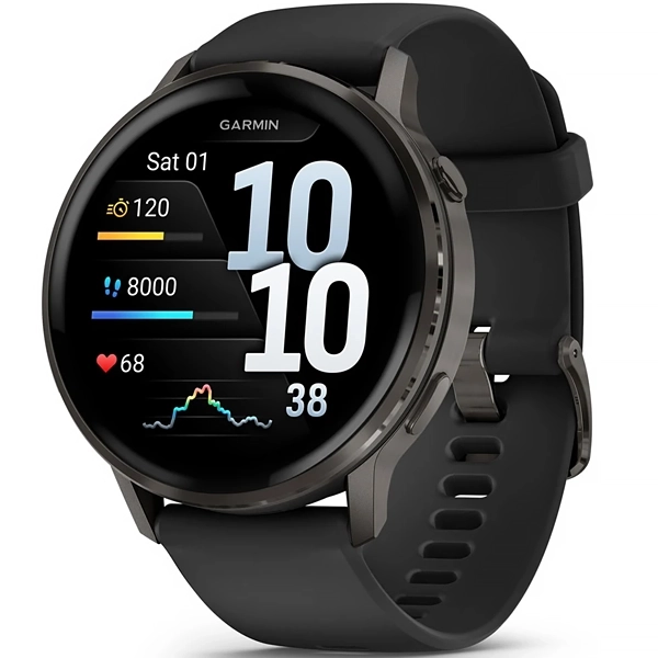 Relógio Garmin Venu 4 010-03014-00 45mm com GPS/Wi-Fi - Preto