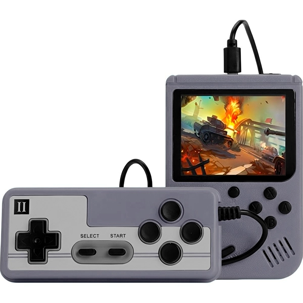 Consola Portátil Game Box Plus de 3" con 500 Juegos - Gris + Control (Inglés Chino)