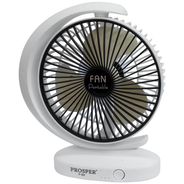 Mini Ventilador Prosper P-302 3 Pás Recarregável - Branco