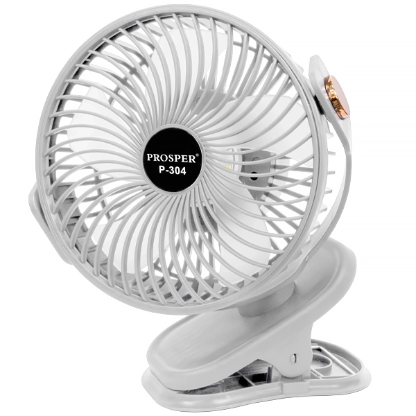 Mini Ventilador Prosper P-304 5 Aspas Recargable - Blanco