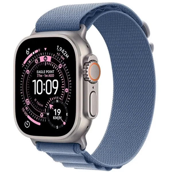 Apple Watch Ultra 3 49 mm/L MEWP4AF A3281 GPS + Celular - Natural Titanium/Light Blue Alpine Loop
