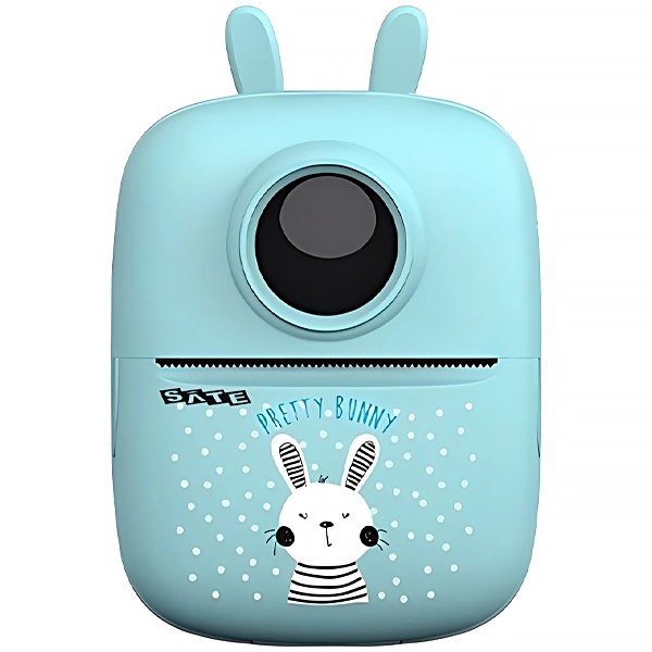 Mini Impresora Térmica Portátil Satellite A-DV906 con Bluetooth Recargable - Azul