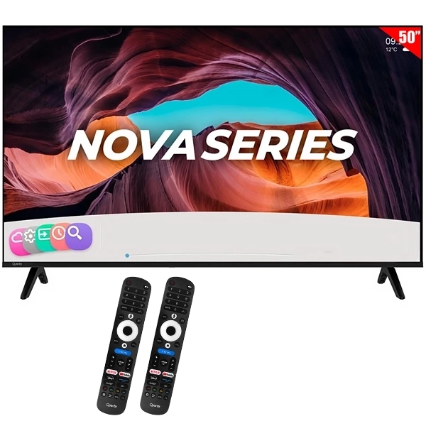 Smart TV LED 50" Quanta QTWTV50 4K Ultra HD Whale OS Wi-Fi/Bluetooth com Conversor Digital