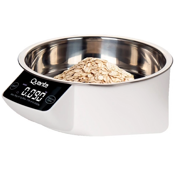 Balança Digital para Cozinha Quanta QTBC50 para até 5 kg - Branca/Prata