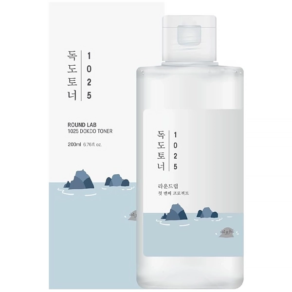 Tônico Facial ROUND LAB 1025 Dokdo de 200 ml (Frasco Danificado)