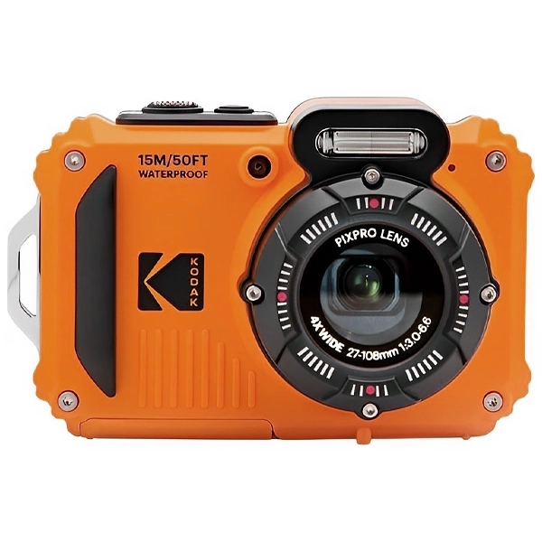 Cámara Fotográfica Kodak Pixpro WPZ2 16MP Full HD de 2.7"con Wi-Fi - Naranja