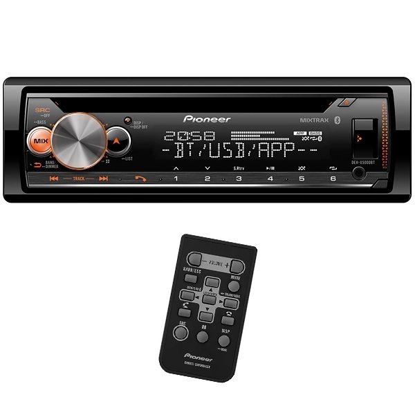 Reprodutor de CD Automotivo Pioneer DEH-X5000BT com Bluetooth/USB/Auxiliar - Preto