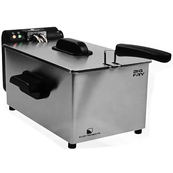 Fritadeira Elétrica Electrobras Big Fry EBFR-35 2.000 watts 3.5 Litros 220 - 240V ~ 50/60Hz - Preta/Prata
