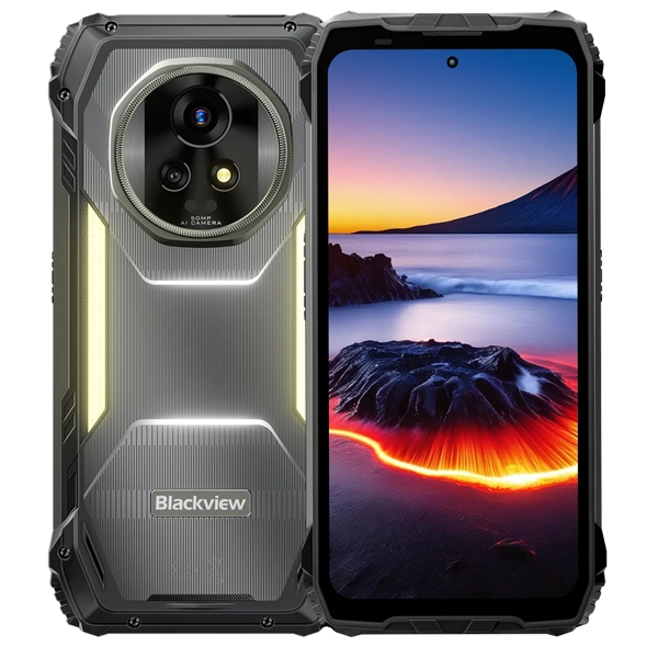 Celular Blackview XPLORE 2 Projector NFC Dual SIM de 1TB/16GB RAM de 6.73" 50MP/50MP - Negro/Amarillo