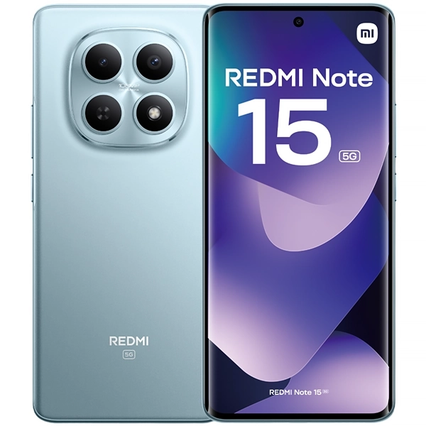 Celular Xiaomi Redmi Note 15 5G NFC Dual SIM 256GB/8GB RAM de 6.77" 108MP/20MP - Azul Glaciar (Global)