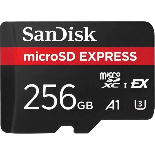 Tarjeta de Memoria Micro SD de 256GB SanDisk Express SDSQXFN-256G-GN4NN - Negro/Rojo