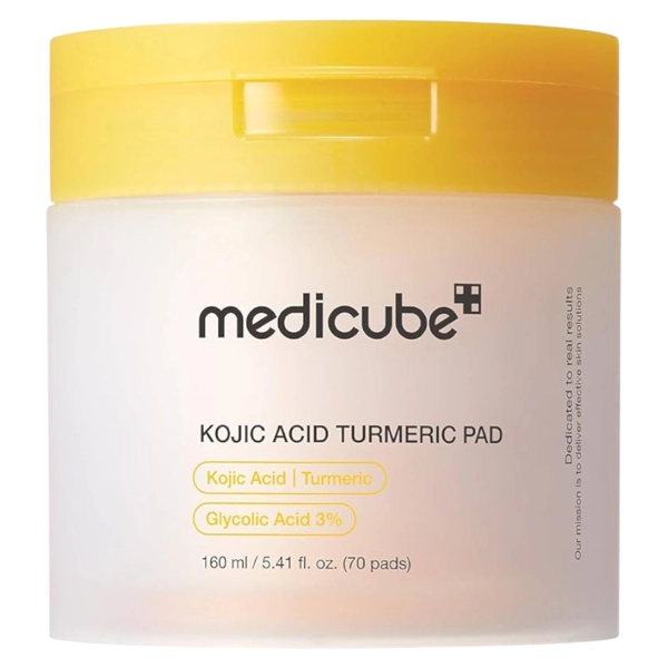 Almofadas Tônicas Mediacube Kojic Acid Turmeric Pad de 70 unidades