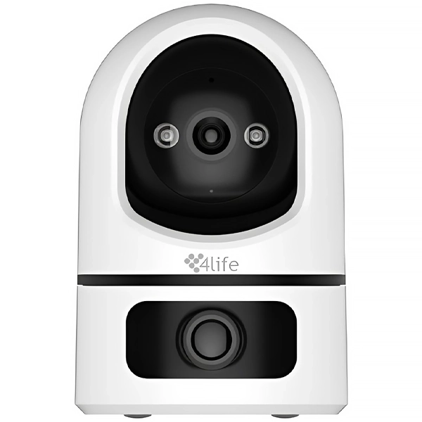 Câmera IP 4life TrakDuo FLU25X 3.5K com Wi-Fi - Branca