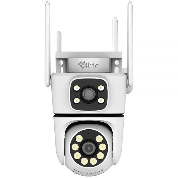 Câmera IP 4life DualVue FLD25X 3.5K com Wi-Fi - Branca