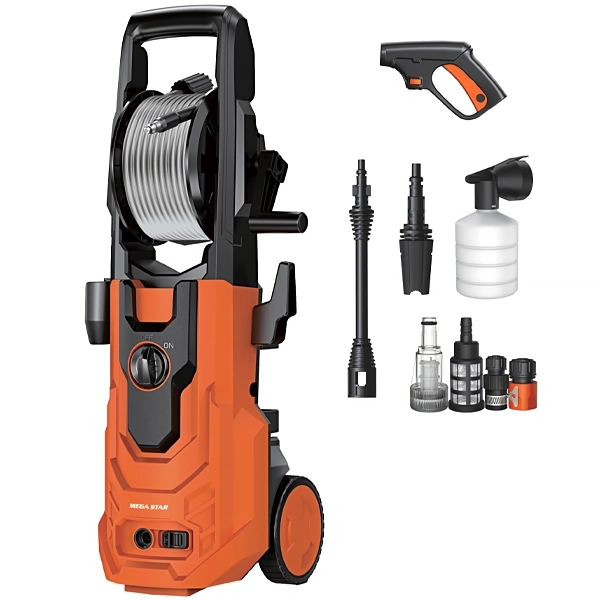 Hidrolavadora MegaStar LA1350 1.350 watts de 6.5 L/m 220V ~ 50Hz - Laranja/Preta