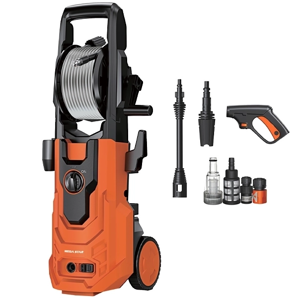 Hidrolavadora MegaStar LA1350 1.350 watts de 6.5 L/m 220V ~ 50Hz - Laranja/Preta