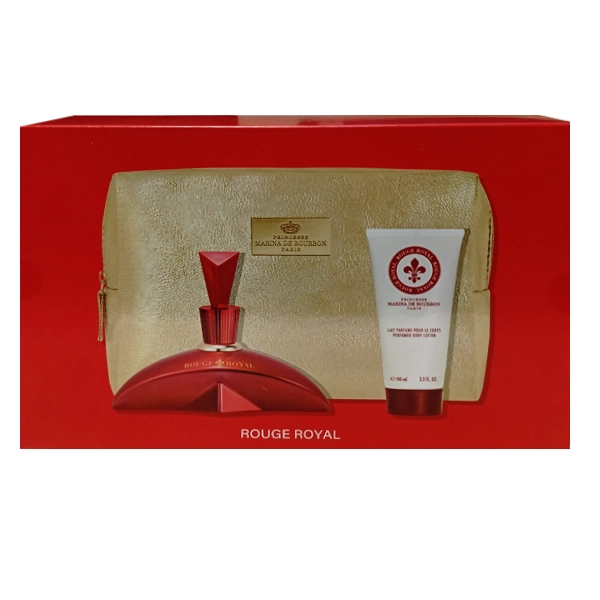 Kit Perfume Femenino Marina De Bourbon Rouge Royal EDP 100 ml + Locion 100 ml + Estuche