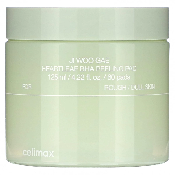 Almofadas Esfoliantes Celimax Ji Woo Gae Heartleaf BHA Peeling de 60 Unidades