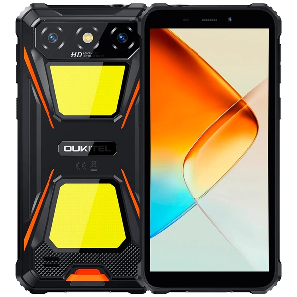 Celular Oukitel G5 Dual SIM de 64GB/4GB RAM de 6" 13MP/5MP - Negro/Naranja