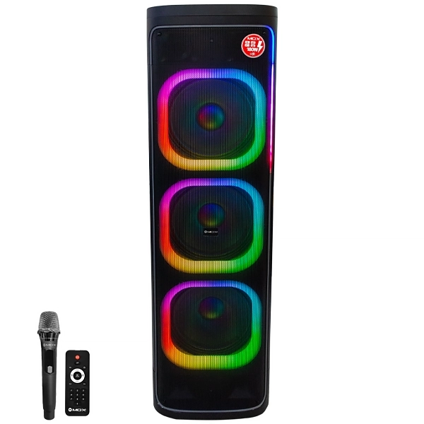 Caja de Sonido MOX MO-T1221 3 de 12" 180 watts RMS con Bluetooth/USB/FM - Negra