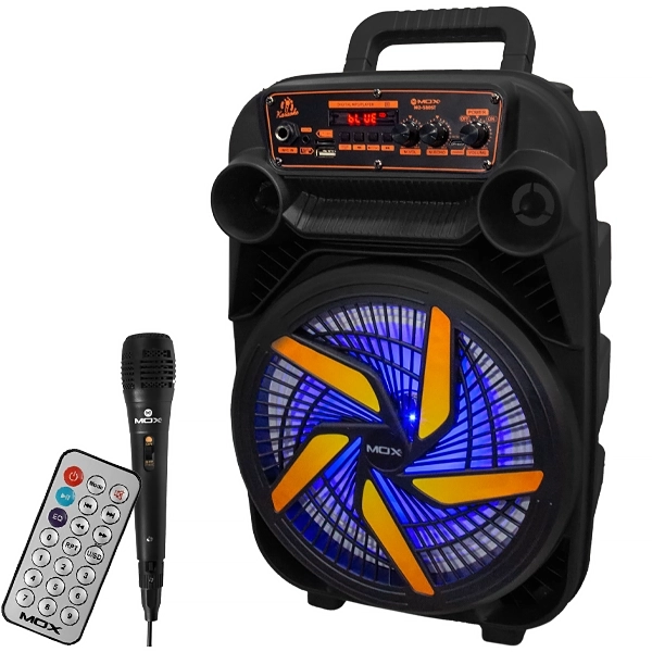 Caja de Sonido MOX MO-S805T 8" 20 watts RMS con Bluetooth/USB/FM - Negra