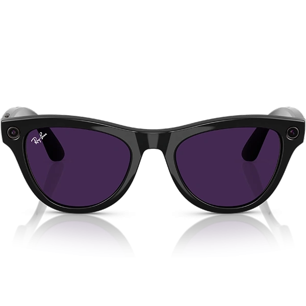 Óculos de Sol Ray Ban Meta Skyler RW4010 com Câmera/Wi-Fi - Shiny Black/Transitions Amethyst (S/Lacre)