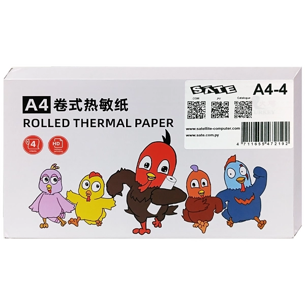 Papel para Impresora Termica Satellite A4-4 - 4 Bobinas
