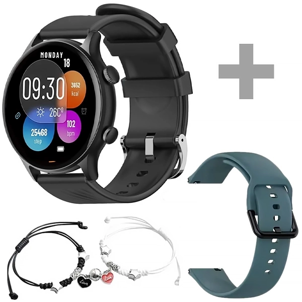 Relógio G-Tide R5 Lite com Bluetooth - Preto + Pulseira