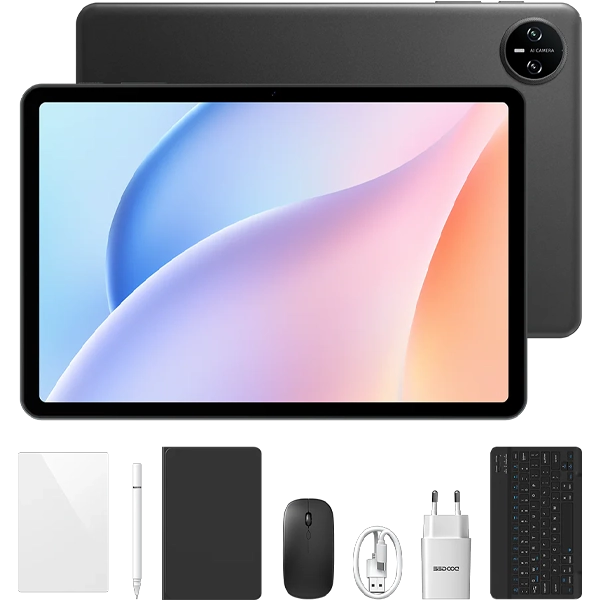 Tablet DOOGEE Tab A9 VIP Edition Agile 64GB/3GB RAM de 10.1" 8MP/5MP + Teclado Inglês + Capinha Cinza