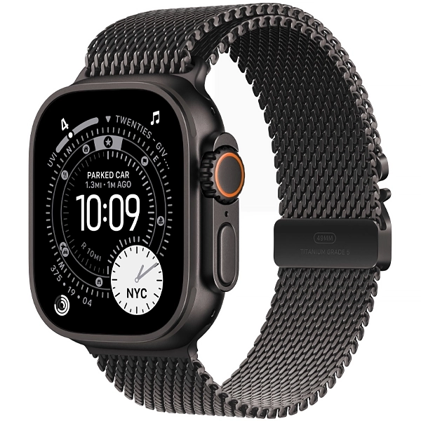 Apple Watch Ultra 3 49 mm/M MF1Q4LW A3281 GPS + Celular - Black Titanium/Black Titanium Milanese loop
