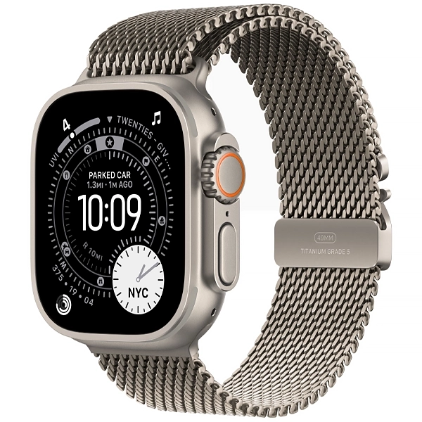 Apple Watch Ultra 3 49 mm/L MF0E4LW A3281 GPS + Celular - Natural Titanium/Natural Titanium Milanese Loop