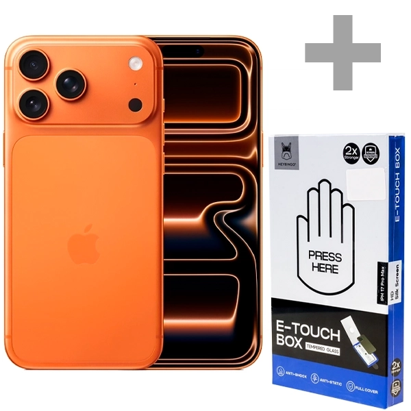 Apple iPhone 17 Pro Max A3257 eSIM 256GB/12GB RAM de 6.9" 48+48+48MP/18MP + Pelicula E-Touch Box Privacy Tempered Glass