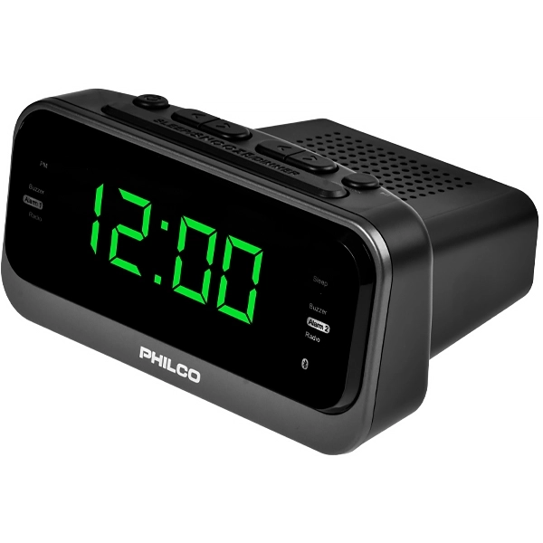 Rádio Relógio Philco PAR1012BT-GR com FM e Bluetooth Bivolt - Preto