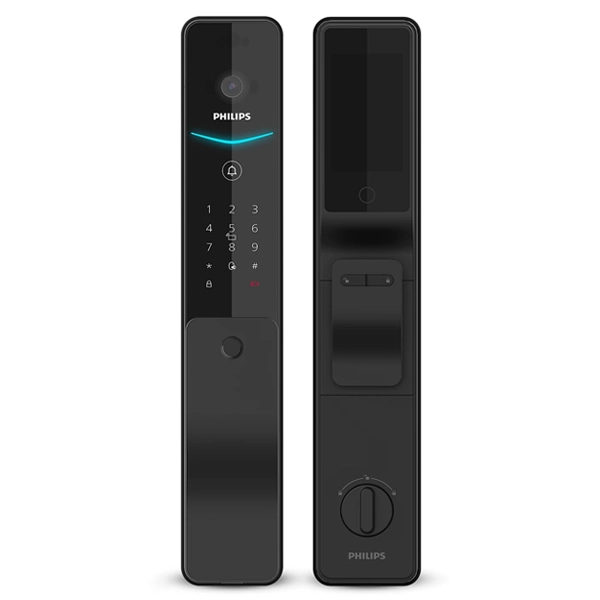 Fechadura Eletrônica para Porta Philips EasyKey 7000 Series DDL720-FVP-7HWS - Cinza/Preta