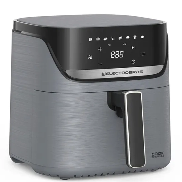 Fritadeira Elétrica Electrobas Cook Cheff 6.3 EBAF-63 17.00 watts 6.3 Litros 220 - 240V ~ 50/60Hz - Cinza/Preta