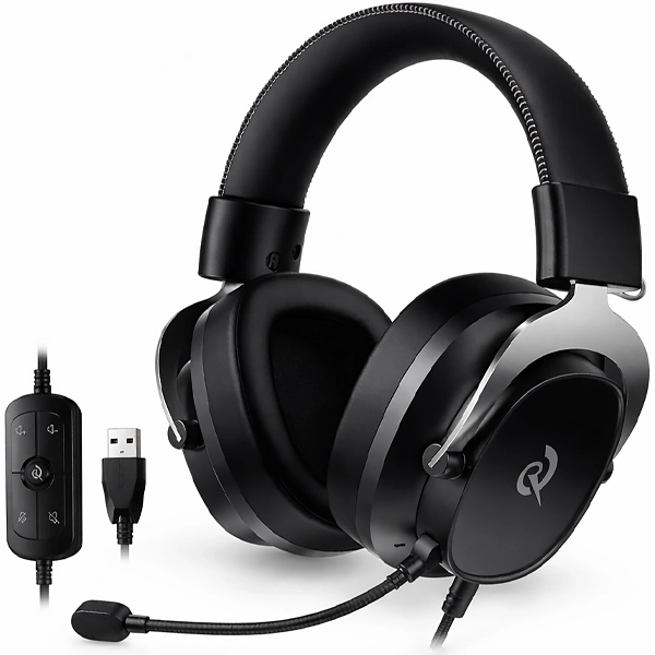 Headset Gaming QCY Heroad VT200 Pro BH25H8GMA com USB para PC/PS4/PS5 - Preto