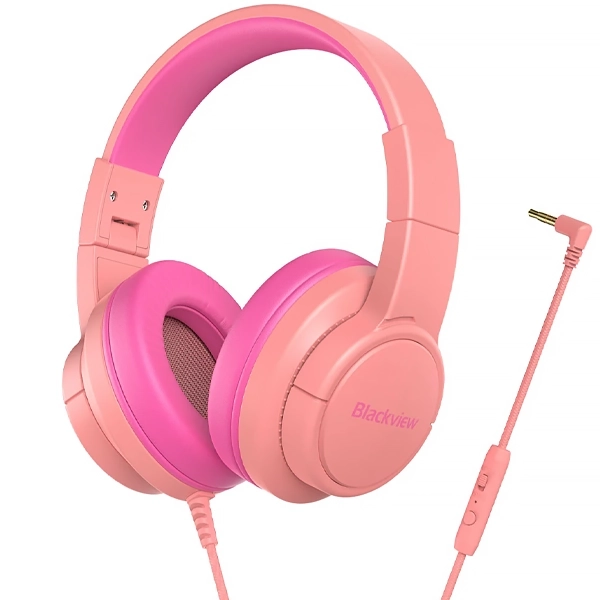 Fone de Ouvido Blackview FitBuds K1 com Microfone e Cabo de 1.6 Metros - Coral Pink