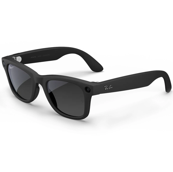 Óculos de Sol Ray Ban Meta Wayfarer Gen 2 RW4012 com Câmera/Wi-Fi - Matte Black/Polar Gradient Graphite