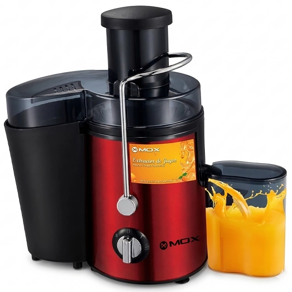 Extractor de Jugo MOX MO-JE87 1000 watts 220 - 240 V ~ 50/60Hz - Rojo/Negro