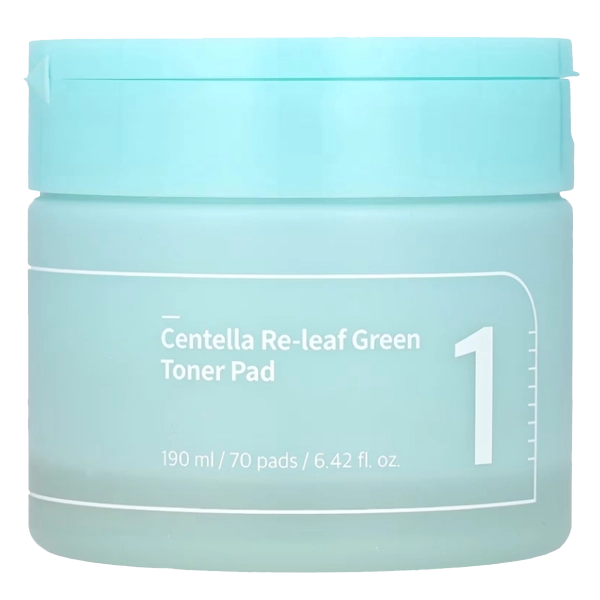 Almohadillas Tónicas Numbuzin No.1 Centella Re-Leaf Green de 70 Unidades