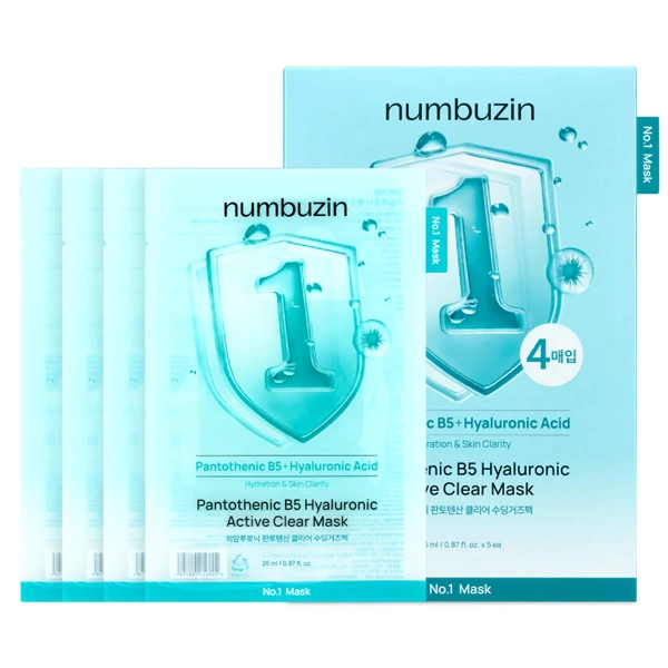 Máscara Facial Hidratante Numbuzin No.1 Pantothenic B5 Hyaluronic Active