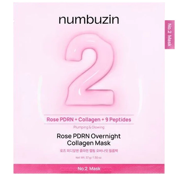 Máscara Facial Noturna Numbuzin No. 2 Rose PDRN Overnight Collagen