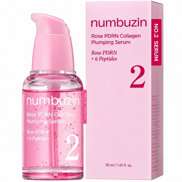 Sérum Facial Numbuzin No.2 Rose PDRN Collagen Plumping de 30 ml