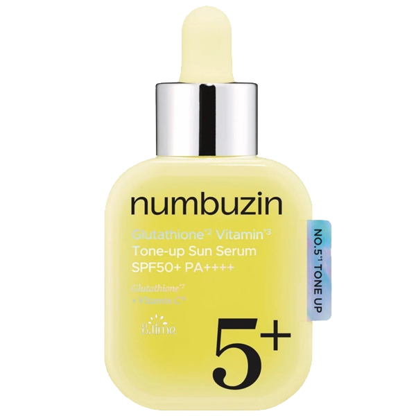 Sérum Protector Solar Numbuzin No.5 Glutathione Vitamin Tone Up Sun Serum SPF50+ PA++++ de 30 ml