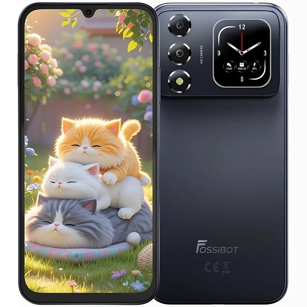 Celular Fossibot S7 Dual SIM de 128GB/4GB RAM de 6.9" 16MP/8MP - Negro