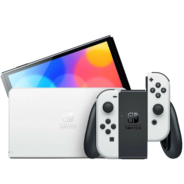 Console Portátil Nintendo Switch OLED JP de 7.0" com 64GB - Branco/Preto